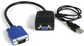 img 4 attached to 🖥️ Видеоразветвитель StarTech.com VGA - с питанием через USB - разрешение до 2048x1536 - двойной порт для разделения VGA монитора (ST122LE) черного цвета