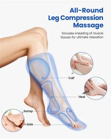 img 2 attached to 🦶 RENPHO Leg Compression Massager with Heat - Foot &amp; Calf Massage, 3 Modes, 3 Intensities, 2 Heating Levels - Enhances Circulation and Relieves Leg Pain - Perfect Holiday Gifts for Parents - Xmas Special