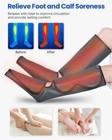 img 1 attached to 🦶 RENPHO Leg Compression Massager with Heat - Foot &amp; Calf Massage, 3 Modes, 3 Intensities, 2 Heating Levels - Enhances Circulation and Relieves Leg Pain - Perfect Holiday Gifts for Parents - Xmas Special