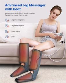 img 3 attached to 🦶 RENPHO Leg Compression Massager with Heat - Foot &amp; Calf Massage, 3 Modes, 3 Intensities, 2 Heating Levels - Enhances Circulation and Relieves Leg Pain - Perfect Holiday Gifts for Parents - Xmas Special