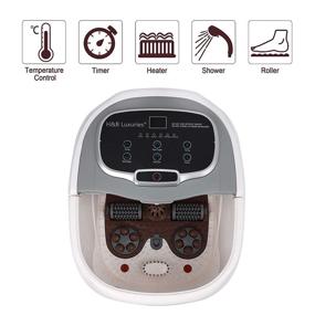 img 2 attached to Temperature Control Foot Spa Bath Massager with Motorized Rollers, Shower, Timer, LED Display for Ultimate Foot Stress Relief - FBD610