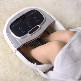 img 3 attached to Temperature Control Foot Spa Bath Massager with Motorized Rollers, Shower, Timer, LED Display for Ultimate Foot Stress Relief - FBD610