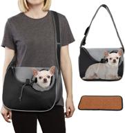 🐶 yudodo large pet dog sling carrier - travel hands-free puppy pouch with bottom breathable reflective design - safe dog crossbody carrier for small medium dogs and cats logo