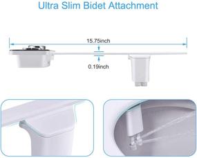 img 1 attached to 🚽 Chrome Finished Panel Bidet Attachment with Adjustable Water Pressure Switch – Non-Electric, Self-Cleaning Dual Nozzle for Frontal and Feminine Wash, Fresh Water Spray Bidet for Toilet