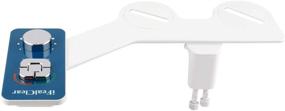 img 2 attached to 🚽 Chrome Finished Panel Bidet Attachment with Adjustable Water Pressure Switch – Non-Electric, Self-Cleaning Dual Nozzle for Frontal and Feminine Wash, Fresh Water Spray Bidet for Toilet