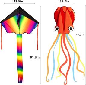 img 2 attached to 🌈 Rainbow Kites for Kids by XIN Octopus