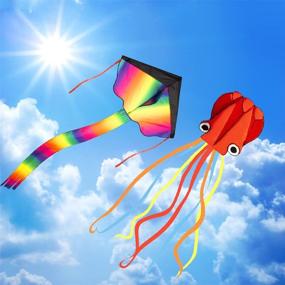 img 4 attached to 🌈 Rainbow Kites for Kids by XIN Octopus
