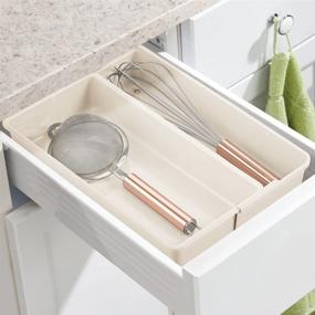 img 3 attached to MDesign Adjustable Expandable Plastic Organizer Storage & Organization in Kitchen Storage & Organization