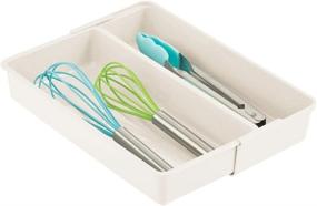 img 4 attached to MDesign Adjustable Expandable Plastic Organizer Storage & Organization in Kitchen Storage & Organization