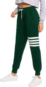 img 4 attached to SweatyRocks Women's Casual Drawstring Waist 🩳 Yoga Active Workout Long Pants with Pockets