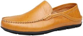 img 3 attached to Sanyge Leather Loafers Moccasin Sanyge138Black47 Men's Shoes in Loafers & Slip-Ons