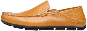 img 4 attached to Sanyge Leather Loafers Moccasin Sanyge138Black47 Men's Shoes in Loafers & Slip-Ons