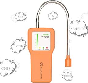 img 2 attached to 🔍 Portable Gas Sniffer JL-881: AirRadio Combustible Gas Detector for Methane, Natural Gas, LPG Leak Testing with 12-Inch Gooseneck Propane Gas Sensor Alarm