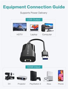 img 3 attached to Карта захвата аудио-видео DIGITNOW: 4K HDMI в USB 2.0 Cam Link для прямой трансляции, вещания, игр и онлайн-обучения