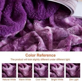 img 1 attached to 🛋️ EHEYCIGA Faux Fur Sherpa Blanket Throw: Purple Tie-Dye Plush Fluffy Soft Fleece for Sofa, Couch, and Bed – 50x65 Inches