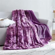 🛋️ eheyciga faux fur sherpa blanket throw: purple tie-dye plush fluffy soft fleece for sofa, couch, and bed – 50x65 inches logo