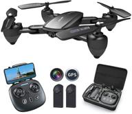 🚁 zuhafa t5 drone with camera for adults - 4k anti-shake hd camera, rc quadcopter with gps return home, 5ghz fpv transmission, 40-minute flight time, follow me, includes 2 batteries logo