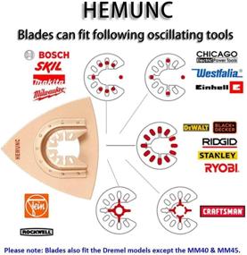 img 2 attached to HEMUNC 5pcs Mixed Universal Carbide Oscillating Tool Blades Set - Quick Release Saw Blades Accessories Kit for Tile Grout, Mortar, Concrete, and Masonry