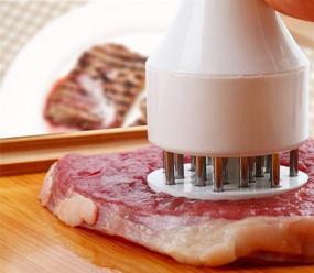 img 2 attached to 🍖 AOMGD 2 Pack Meat Tenderizer Tool: Professional Kitchen Gadgets for Flavorful & Tender Meat - 21 Blades Stainless Steel Meat Tenderizer Needle