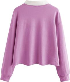 img 3 attached to Verdusa Womens Shoulder Pullover Sweatshirt Outdoor Recreation and Climbing