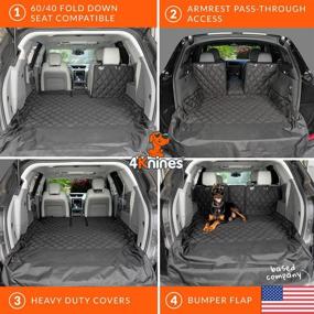 img 2 attached to 🚙 4Knines XL Camo SUV Cargo Liner for Armrest Pass-Through, 60/40 Split Fold Down Seats – USA Based Company