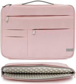 img 4 attached to 👝 KINGSLONG 15-15.6 Inch Pink Laptop Sleeve Case Bag - Slim Lightweight Notebook Carrying Case for Men and Women, Compatible with Acer, Asus, Dell, Lenovo, HP, Toshiba, and More