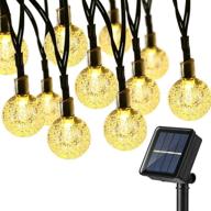 brizlabs solar string lights: 38.35ft 60 led christmas globe lights – waterproof & 8 modes for patio, garden, and balcony logo