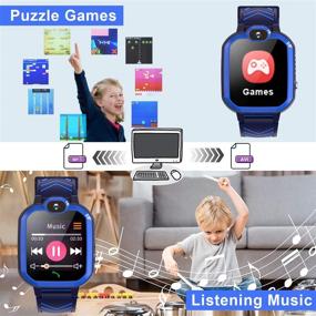 img 1 attached to 🎁 Smart Watch for Kids - Call, Games, Music Player, Camera, SOS Alarm Clock, Calculator, Touch Screen - Age 4-12 Boys Girls Educational Learning Toy - Ideal Birthday Gift
