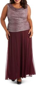 img 4 attached to Richards Plus Size Ruched Dress Women's Clothing for Dresses