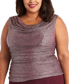 img 2 attached to Richards Plus Size Ruched Dress Women's Clothing for Dresses