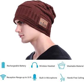 img 3 attached to 🎧 Pococina 012 Red Wireless Headphone Beanie Music Hat Cap Review + Price Comparison