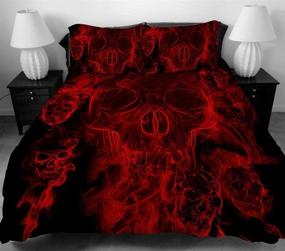 img 1 attached to YSJ Ties Black Printed Queen Comforter Pillowcases