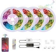 🎉 100ft/30m rgb led strip lights with bluetooth, smart app control, music sync - ideal leds for bedroom, home, bar, party decorations (100ft) logo
