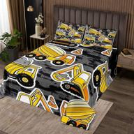 🚧 erosebridal boys excavator bedspread twin size - construction vehicle bedding set for kids - heavy machinery blender grey coverlet - perfect for boys and girls bedroom logo