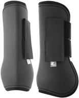 🐴 adjustable horse tendon boots by horze - lightweight, protective open front boots for jumping, trail riding, turnout (sold in pairs) logo