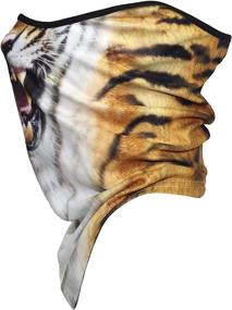 img 2 attached to 🦁 Ultimate Protection: 3D Animal Neck Gaiter Balaclava - Anti-UV, Windproof Face Mask Scarf for Motorcycle Cycling Hiking Ski Halloween