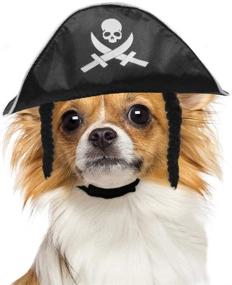 img 3 attached to 🏴 Amosfun Pirate Hat for Pets - Dog Cat Captain Cap Halloween Pirate Cosplay Costume - Ideal for Halloween Party Dress Up - Costume Accessories Included