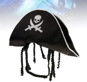 img 1 attached to 🏴 Amosfun Pirate Hat for Pets - Dog Cat Captain Cap Halloween Pirate Cosplay Costume - Ideal for Halloween Party Dress Up - Costume Accessories Included