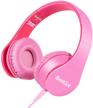 bestgot girls headphones for kids girls adult with microphone volume control foldable headset with 3 logo