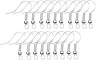 🔗 200 pcs of eco-fused 18mm silver-plated steel earring hooks – coil and ball style nickel-free ear wires, perfect for diy earrings (silver color) logo