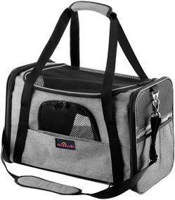 img 4 attached to Aivituvin Cat Carrier: Foldable Soft-Sided Pet Carrier for Medium Cats, Small Dogs, and Kittens - Expandable & Travel-Friendly