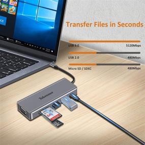 img 3 attached to 💻 Ultimate USB C Docking Station: Dual Monitor Hub, Dual HDMI, VGA, PD 3.0, USB 3.0, 9 in 1 Laptop Dock, Compatible with Dell/HP/USB C Windows Laptops (NOT for MAC)