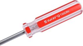 img 1 attached to 🔧 uxcell отвертка Torx T30 Security Magnetic Star: вал CR-V 4", рукоятка прозрачно-красного цвета