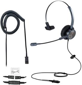 img 4 attached to Наушники для настольного проводного телефона Emaiker 1 Ear Wired Telephone Landline Deskphone Headset