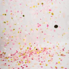 img 1 attached to 🎉 Пакет конфетти декора для вечеринок - Маленькие круги диаметром 10 мм - 20 грамм - Розовый и золотой