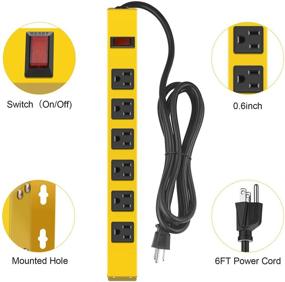 img 1 attached to 6 Outlets Protector Industrial Extension Mountable