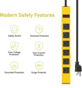 img 3 attached to 6 Outlets Protector Industrial Extension Mountable