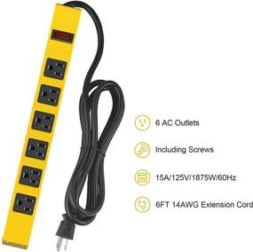 img 2 attached to 6 Outlets Protector Industrial Extension Mountable