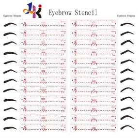 img 2 attached to 👁️ Eyebrow Stencil Kit, 24 Shaping Tools for Perfect Brows, Reusable Template with Strap, Quick 3-Minute Makeup, Ideal for 98% of Users