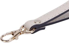 img 2 attached to 🔐 Stylish & Secure: VanEnjoy Wristlet Keychain Cellphone Genuine Leather Hand Strap with Lock (Beige)